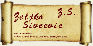 Željko Sivčević vizit kartica